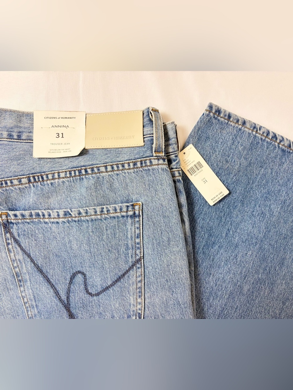 NWT Citizens of Humanity Annina Trouser Jeans 31 Denim Medy Wide Leg - Picture 3 of 8
